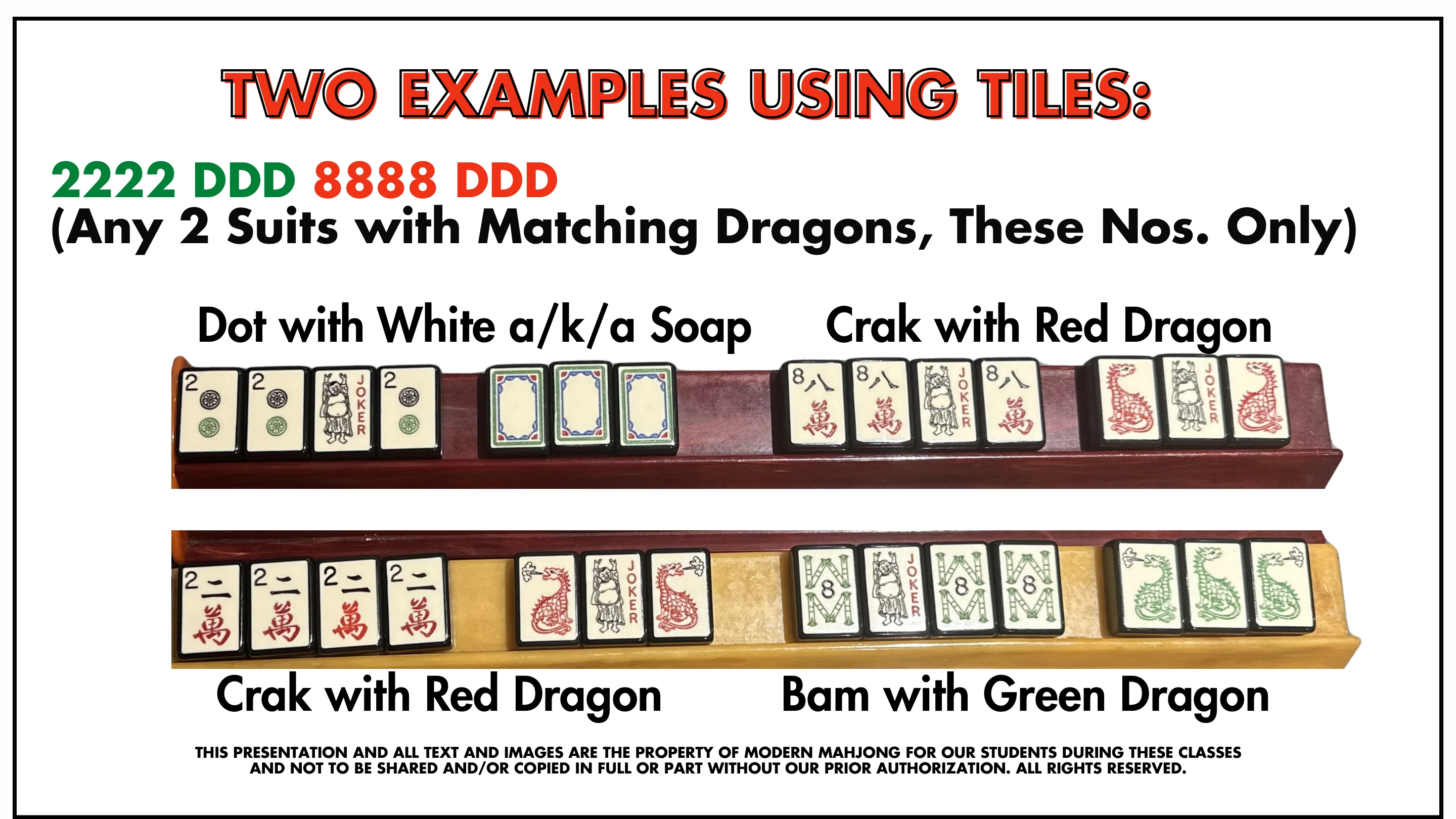 Page 41 course slide: hand examples