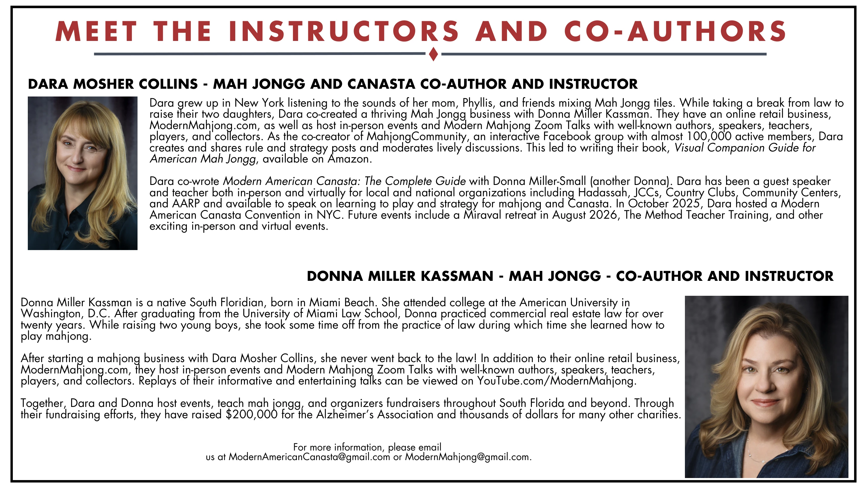 Meet the instructors and co-authors: Dara Collins and Donna Miller Kassman